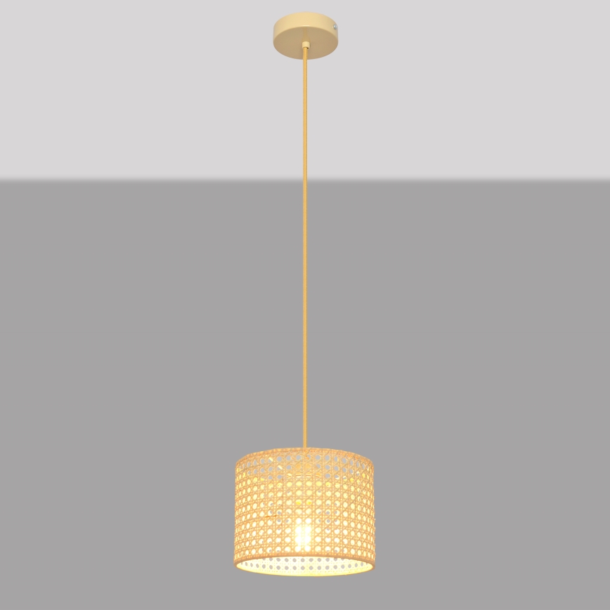 Пендел ALBA 1xE27/15W/230V Ø 20 см ратанов