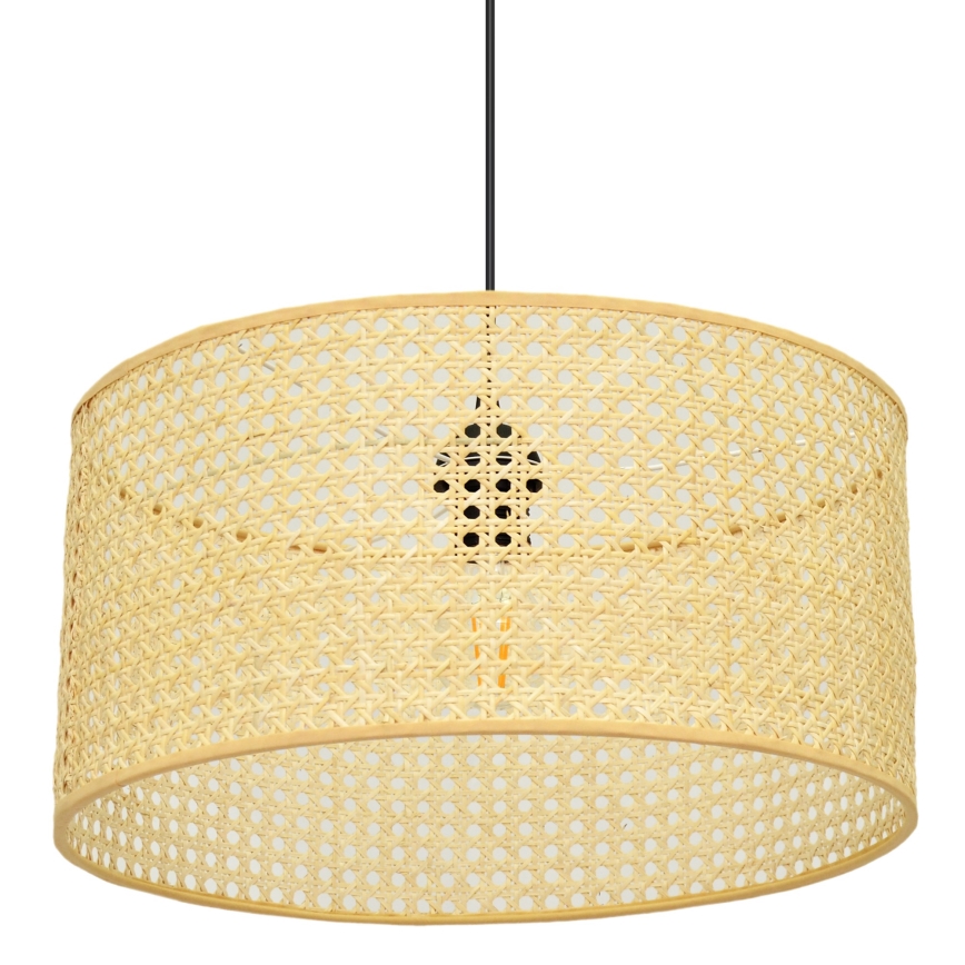 Пендел ALBA 1xE27/15W/230V Ø 40 cm ратан/черен