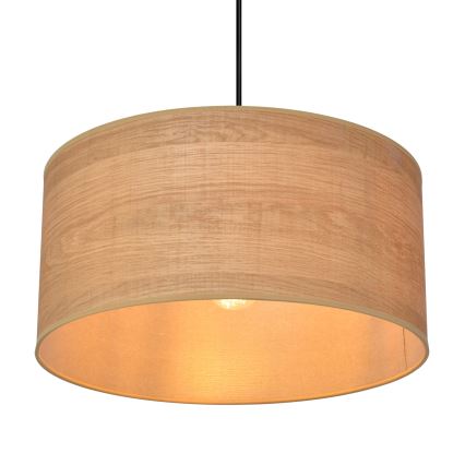 Пендел ALBA 1xE27/15W/230V Ø 40 cm кафява/черна