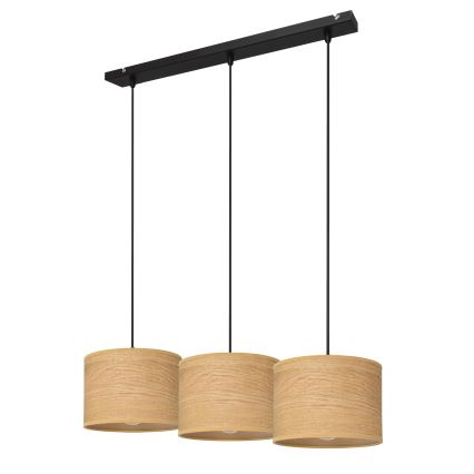 Пендел ALBA 3xE27/15W/230V кафява/черна