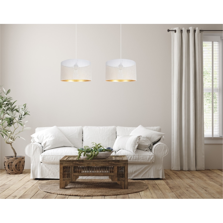 Пендел ALDO 2xE27/60W/230V бял