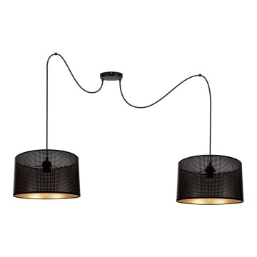 Пендел ALDO 2xE27/60W/230V паяк черен