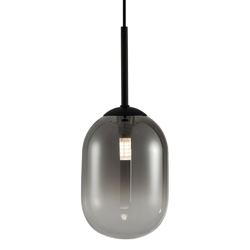 Пендел ALIAS 1xG9/8W/230V Ø 12 см черен/сив