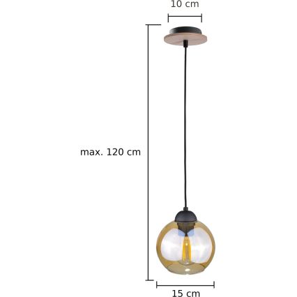 Пендел AMBRE WOOD 1xE27/60W/230V