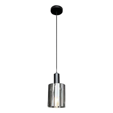 Пендел ARCADIA 1xE27/60W/230V Ø 13 см черен/опушен