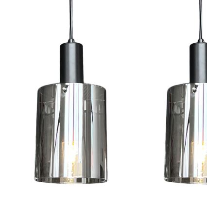 Пендел ARCADIA 3xE27/60W/230V черен/опушен