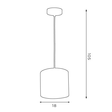 Пендел ARDEN 1xE27/60W/230V Ø 18 см бял/златист