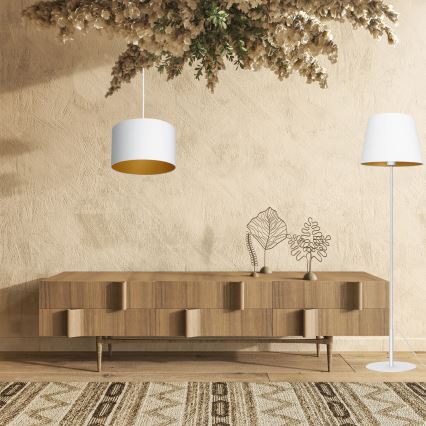 Пендел ARDEN 1xE27/60W/230V Ø 25 см бял/златист