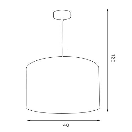 Пендел ARDEN 1xE27/60W/230V Ø 40 см бял/златист