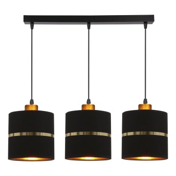 Пендел ASSAM 3xE27/60W/230V черен