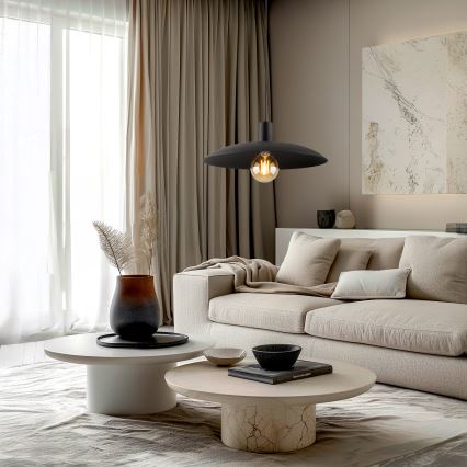 Пендел ASTRA 1xE27/15W/230V Ø 41 см черен