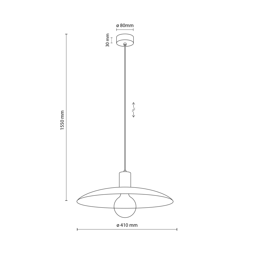 Пендел ASTRA 1xE27/15W/230V Ø 41 см тухла