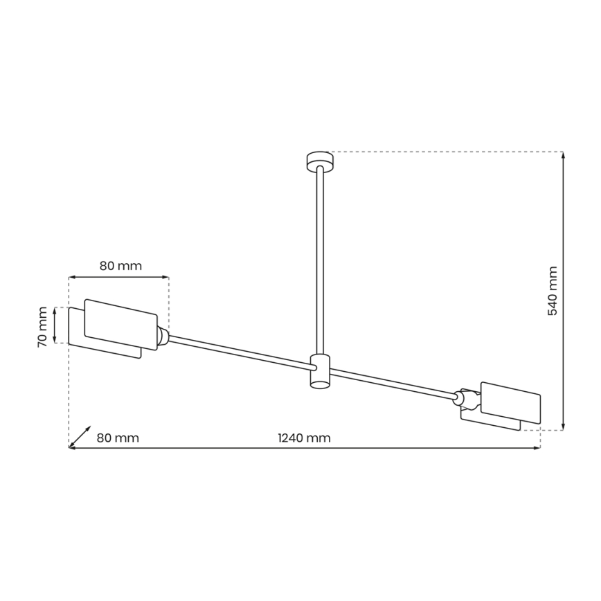 Пендел ASTRA 2xE27/60W/230V черен