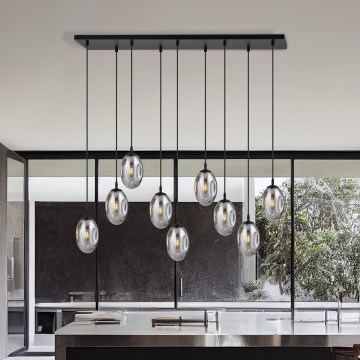 Пендел ASTRAL 9xE14/10W/230V черен/опушен