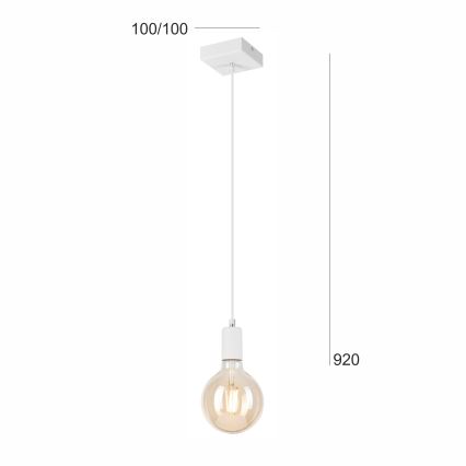 Пендел ASTRID 1xE27/60W/230V бял