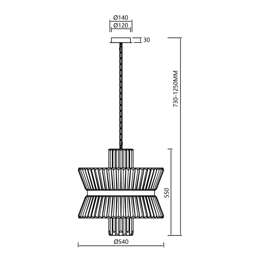 Пендел AURELIA 12xE14/40W/230V златист
