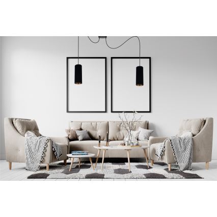 Пендел AVALO 2xE27/60W/230V паяк черен