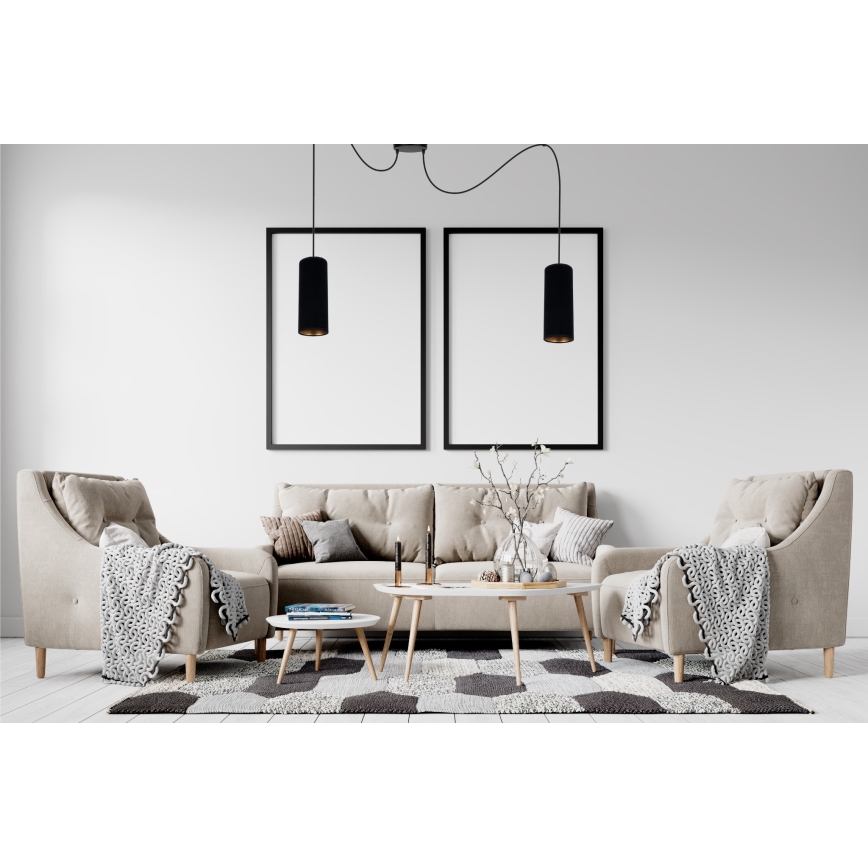 Пендел AVALO 2xE27/60W/230V паяк черен