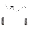 Пендел AVALO 2xE27/60W/230V паяк сив/черен