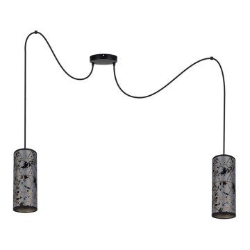 Пендел AVALO 2xE27/60W/230V паяк сив/черен