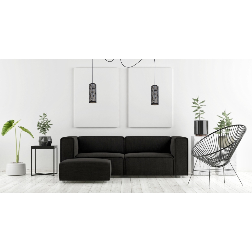 Пендел AVALO 2xE27/60W/230V паяк сив/черен