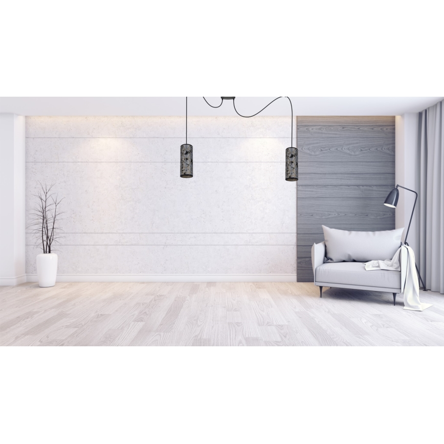 Пендел AVALO 2xE27/60W/230V паяк сив/черен