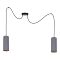 Пендел AVALO 2xE27/60W/230V паяк сив