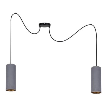 Пендел AVALO 2xE27/60W/230V паяк сив