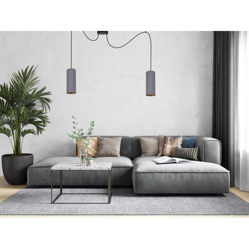 Пендел AVALO 2xE27/60W/230V паяк сив