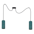 Пендел AVALO 2xE27/60W/230V паяк тюркоаз/златист