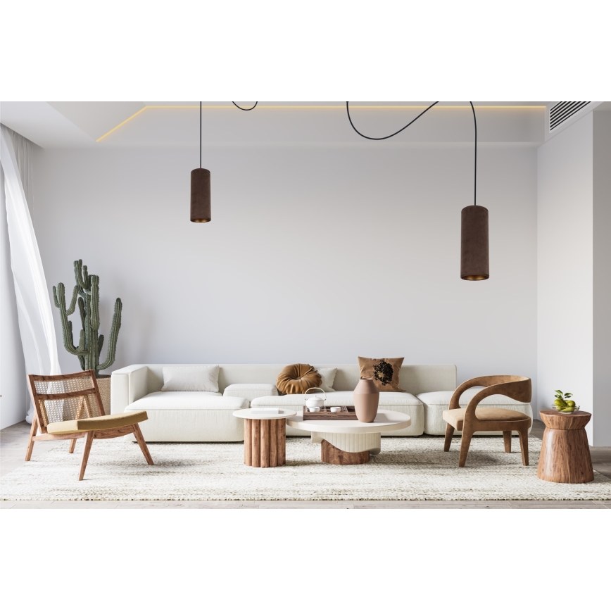 Пендел AVALO 2xE27/60W/230V паяк кафяв/меден