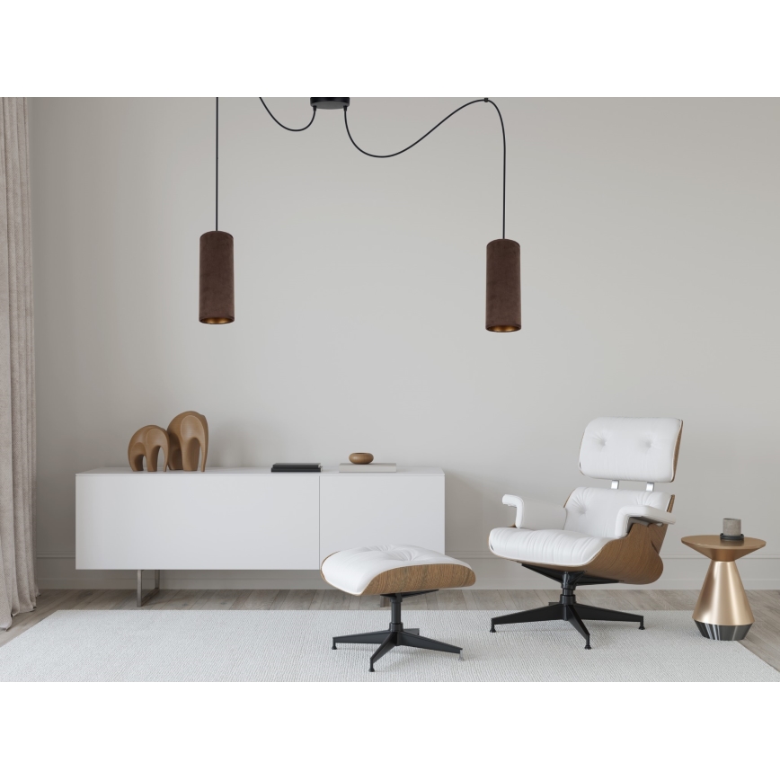 Пендел AVALO 2xE27/60W/230V паяк кафяв/меден