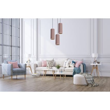 Пендел AVALO 3xE27/60W/230V Ø 35 см розов
