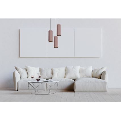 Пендел AVALO 3xE27/60W/230V Ø 35 см розов