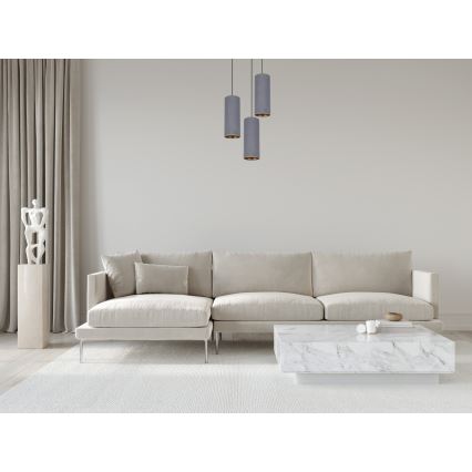 Пендел AVALO 3xE27/60W/230V Ø 35 см сив