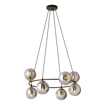 Пендел AZURA 8xE14/10W/230V черен/сив