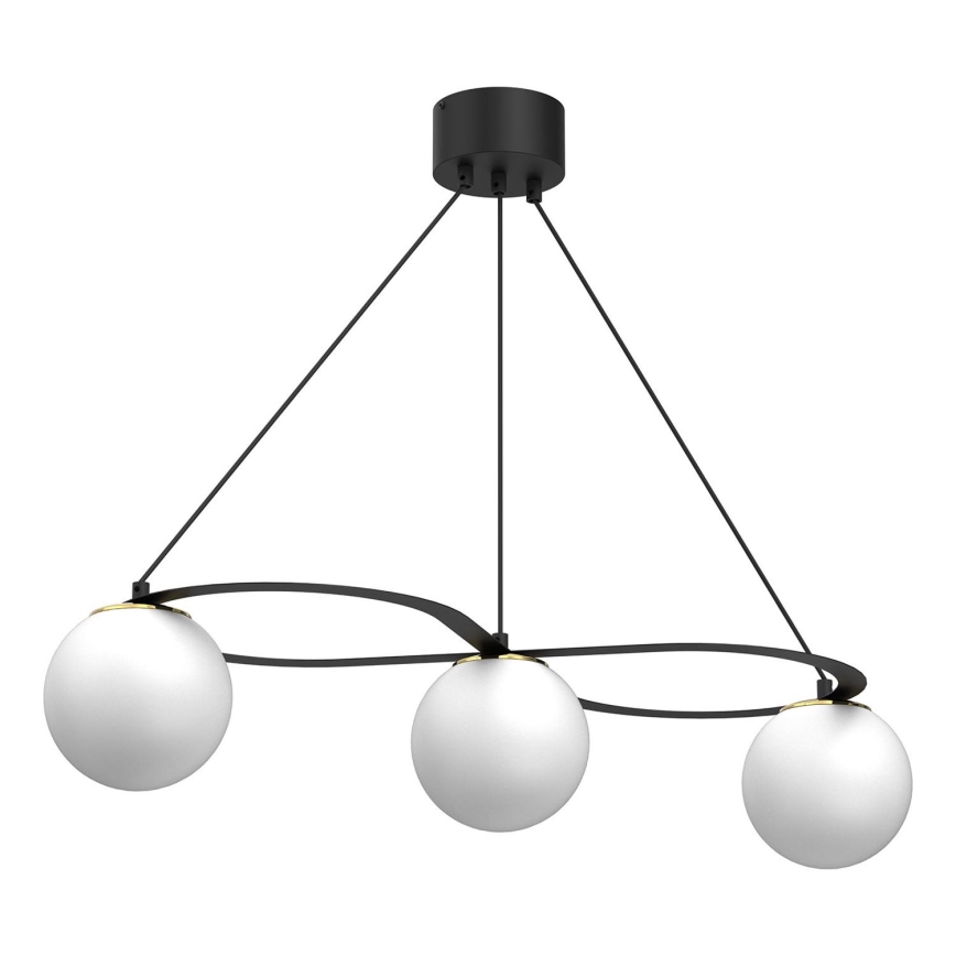 Пендел BALLO 3xE27/15W/230V черен/бял