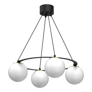 Пендел BALLO 4xE27/15W/230V черен/бял