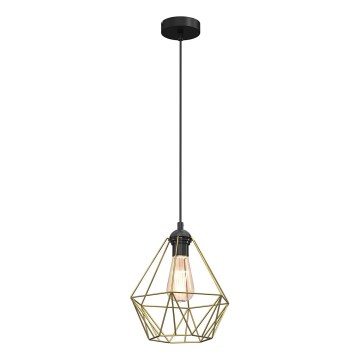 Пендел BASKET 1xE27/60W/230V Ø 25 см златист
