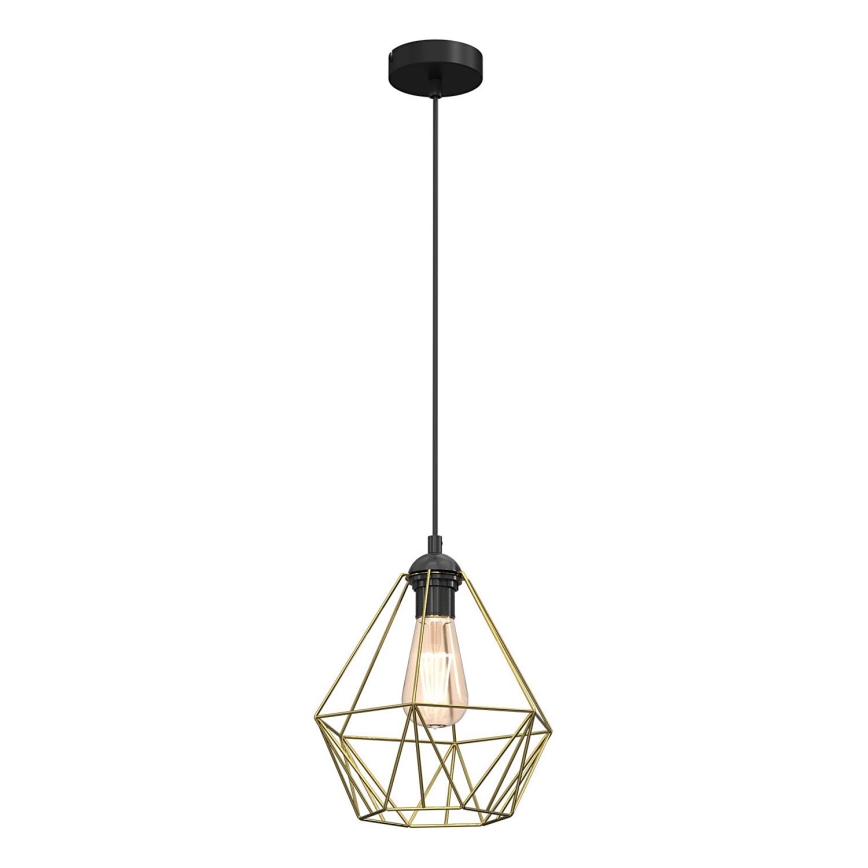 Пендел BASKET 1xE27/60W/230V Ø 25 см златист