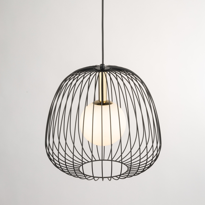Пендел BELL 1xG9/12W/230V Ø 33 cm черен/златист
