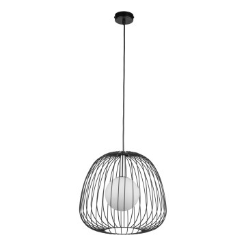 Пендел BELL 1xG9/12W/230V Ø 33 cm черен/лъскав хром