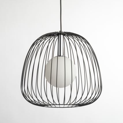 Пендел BELL 1xG9/12W/230V Ø 33 cm черен/лъскав хром