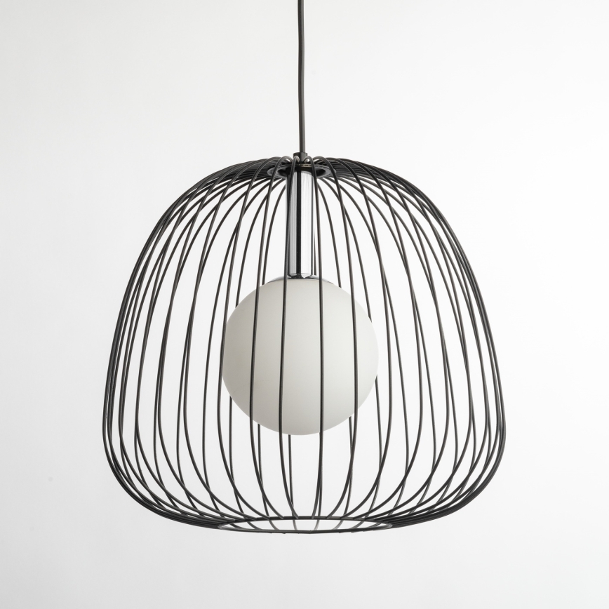 Пендел BELL 1xG9/12W/230V Ø 33 cm черен/лъскав хром