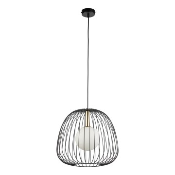 Пендел BELL 1xG9/12W/230V Ø 33 cm черен/златист