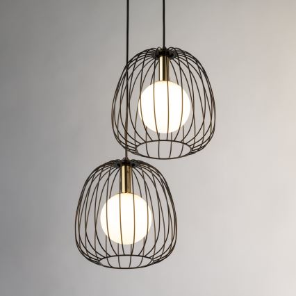 Пендел BELL 2xG9/12W/230V черен/златист