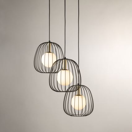 Пендел BELL 3xG9/12W/230V черен/златист