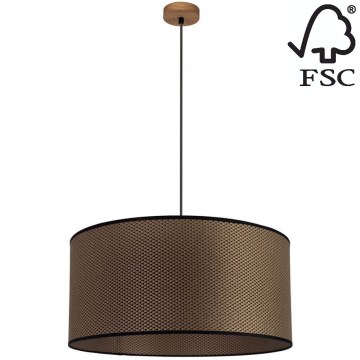 Пендел BENITA 1xE27/40W/230V кафяв/дъб – FSC сертифицирано
