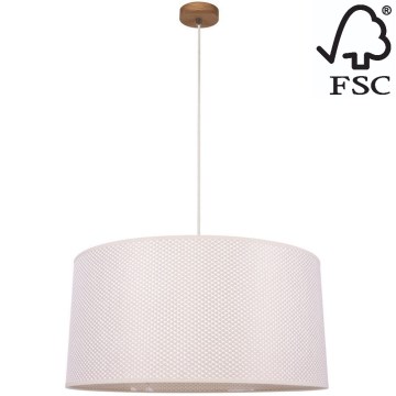 Пендел BENITA 1xE27/40W/230V кремав/дъб – FSC сертифицирано