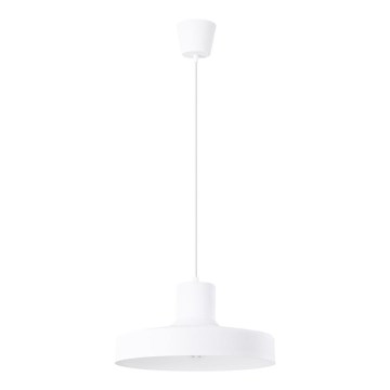 Пендел BILO 1xE27/15W/230V Ø 35 см бял